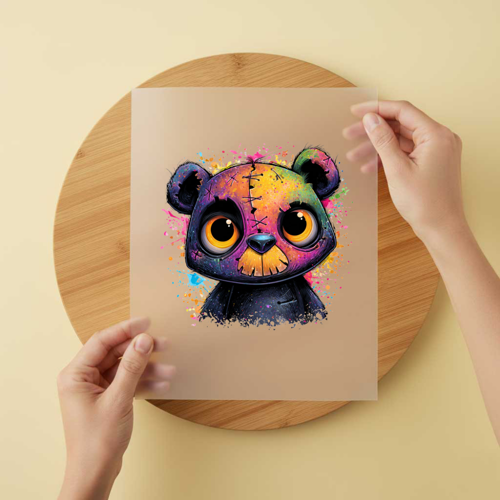 Bügelbild/Sticker Teddy Voodoo Bunt