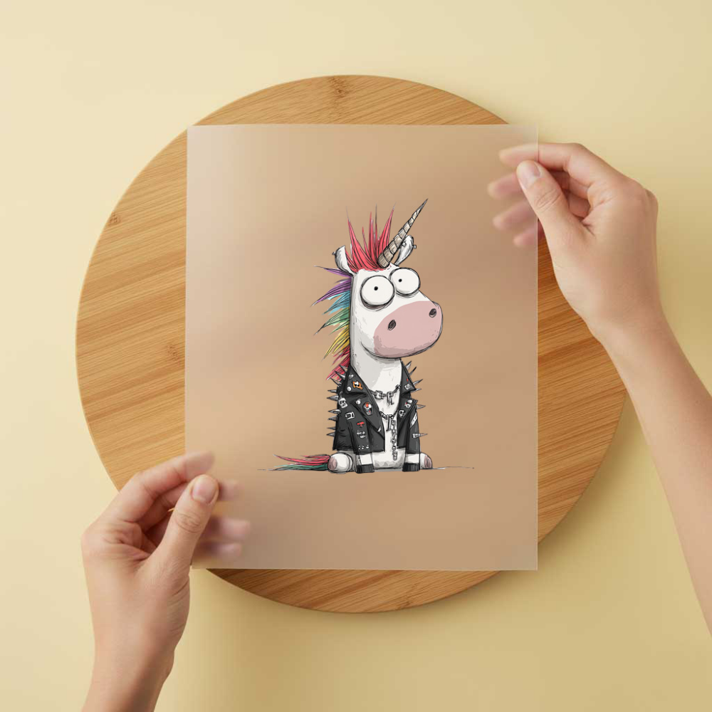 Bügelbild/Sticker Verücktes Einhorn Punk
