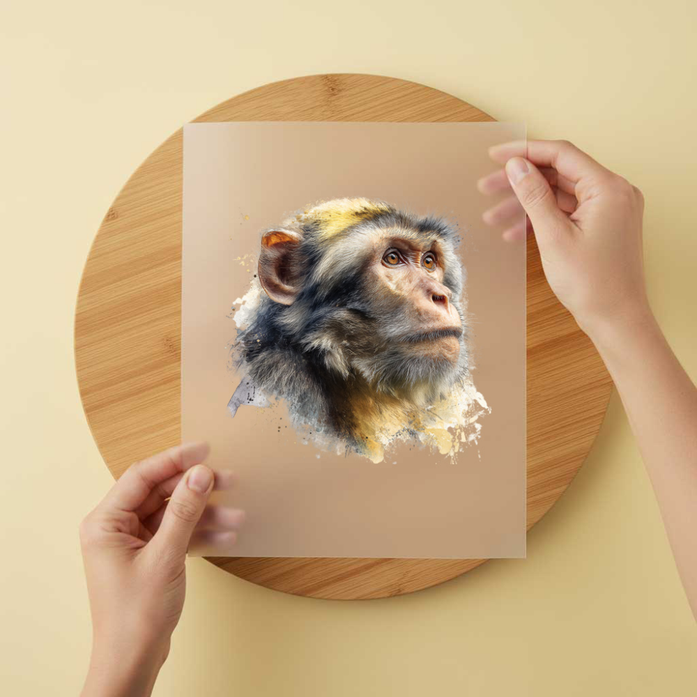 Bügelbild/Sticker Affe Kopf