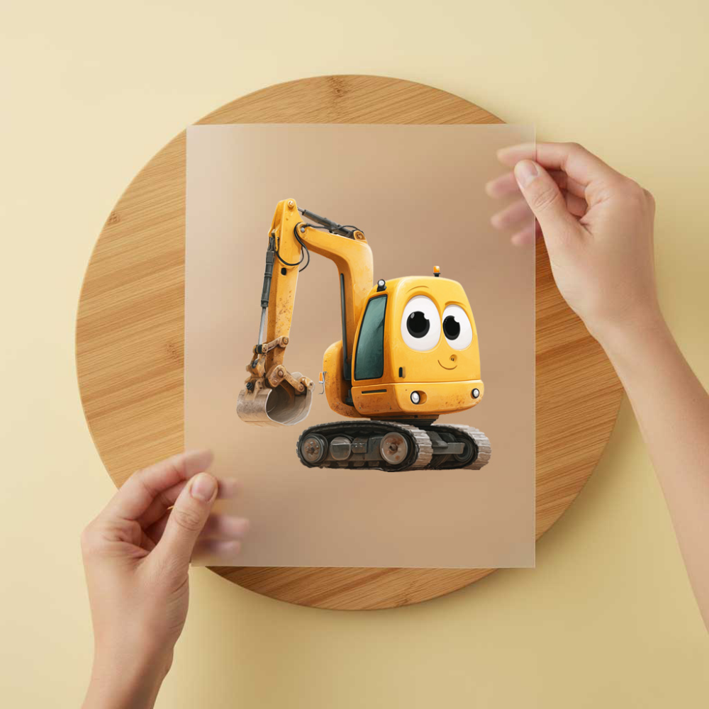Bügelbild/Sticker Bagger Gesicht