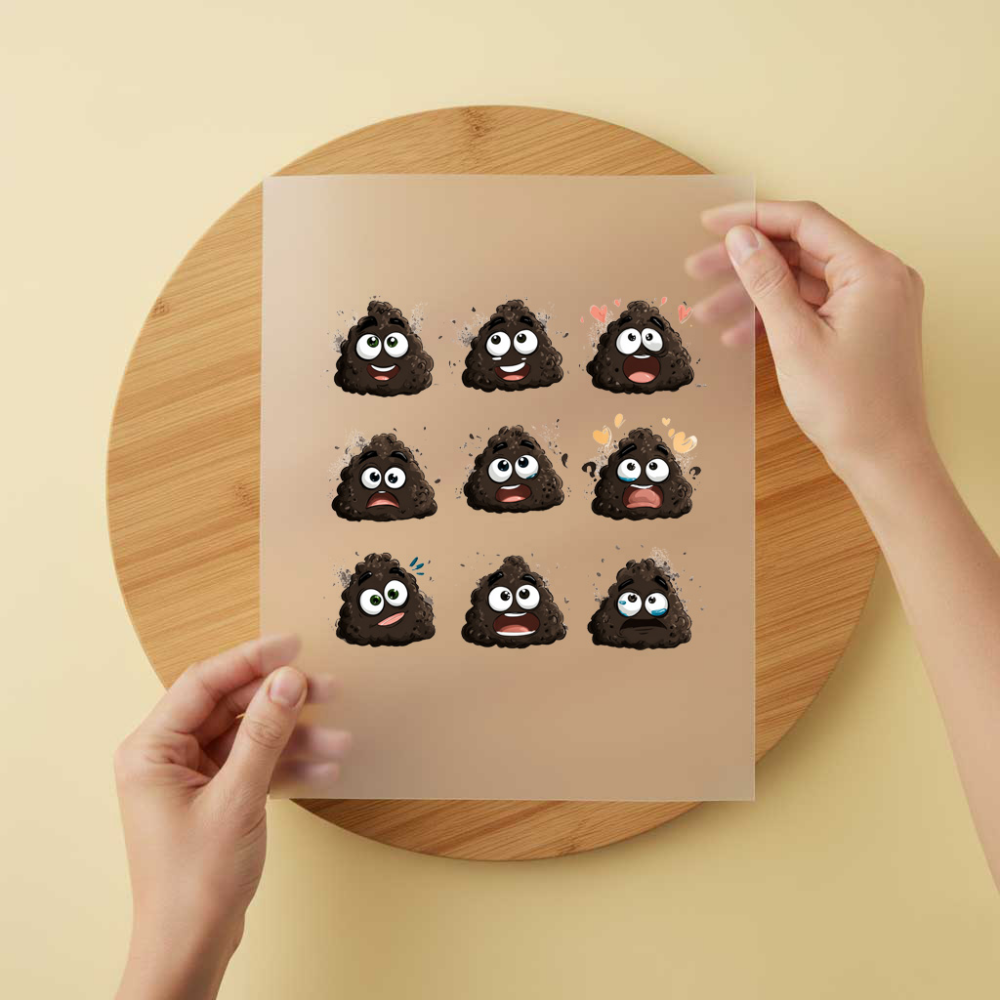 Bügelbild/Sticker Braune Häufchen Set