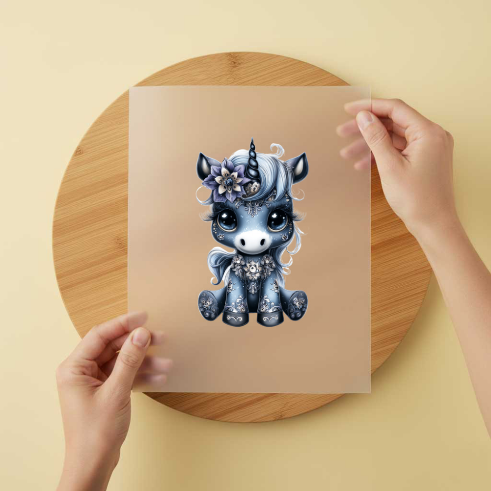 Bügelbild/Sticker Einhorn Magic Blue