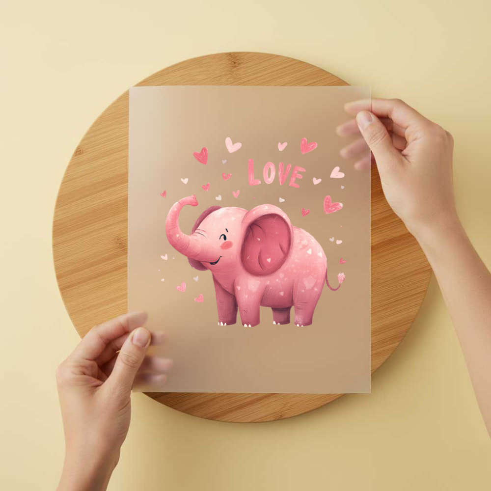 Bügelbild/Sticker Elefant Love