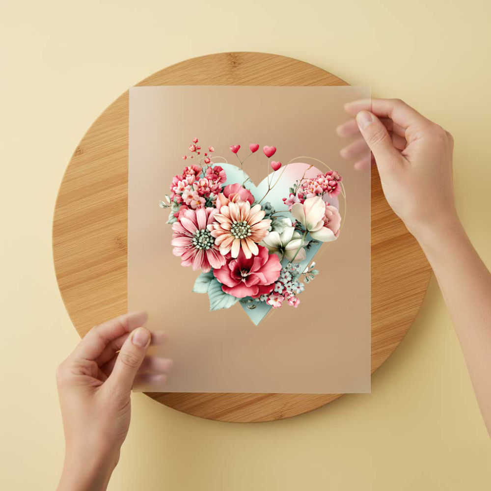 Bügelbild/Sticker Flower Heart 5