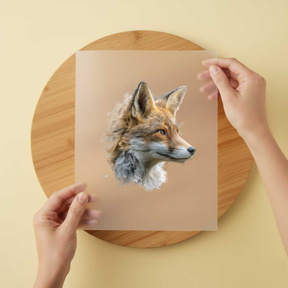 Bügelbild/Sticker Fuchs Kopf Real