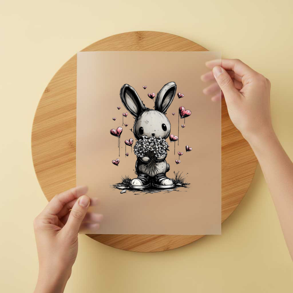 Bügelbild/Sticker Hase Darkness