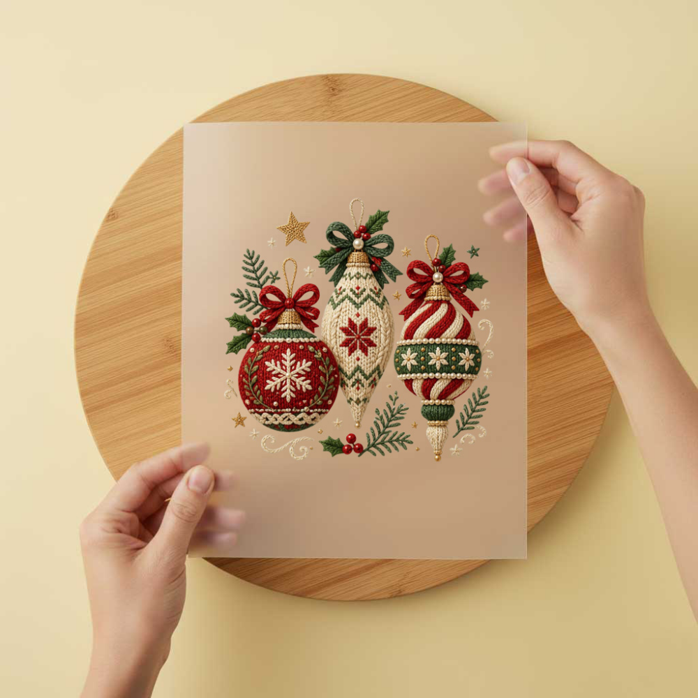 Bügelbild/Sticker Christmas Deko Gestrickt