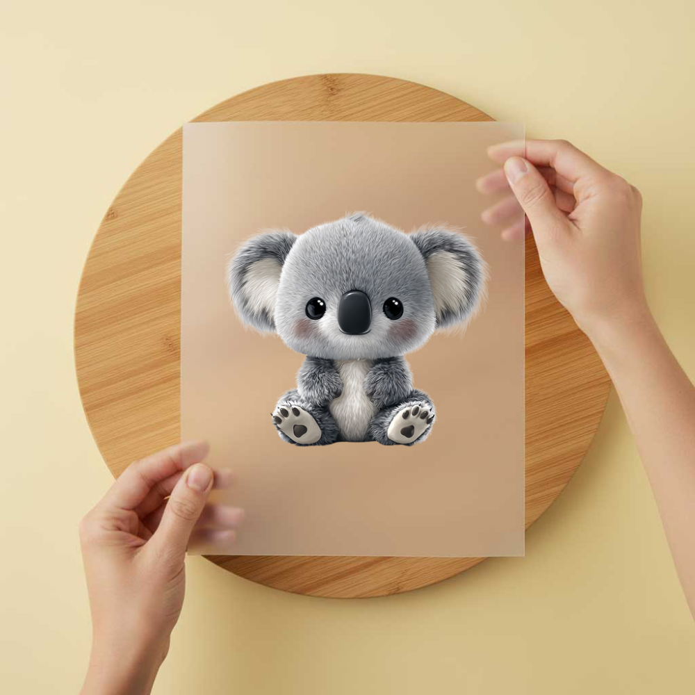 Bügelbild/Sticker Koala Baby Grau
