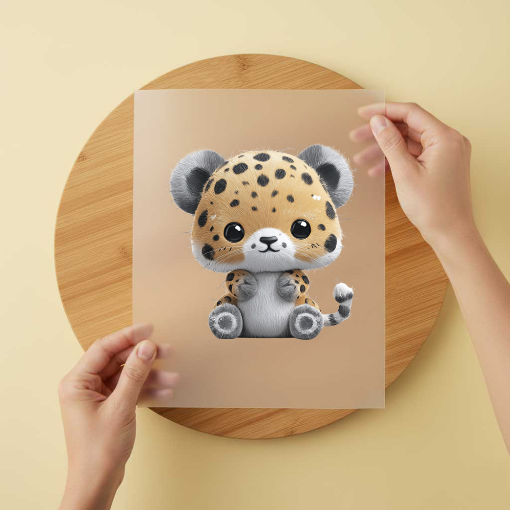 Bügelbild/Sticker Leopard Baby Cute