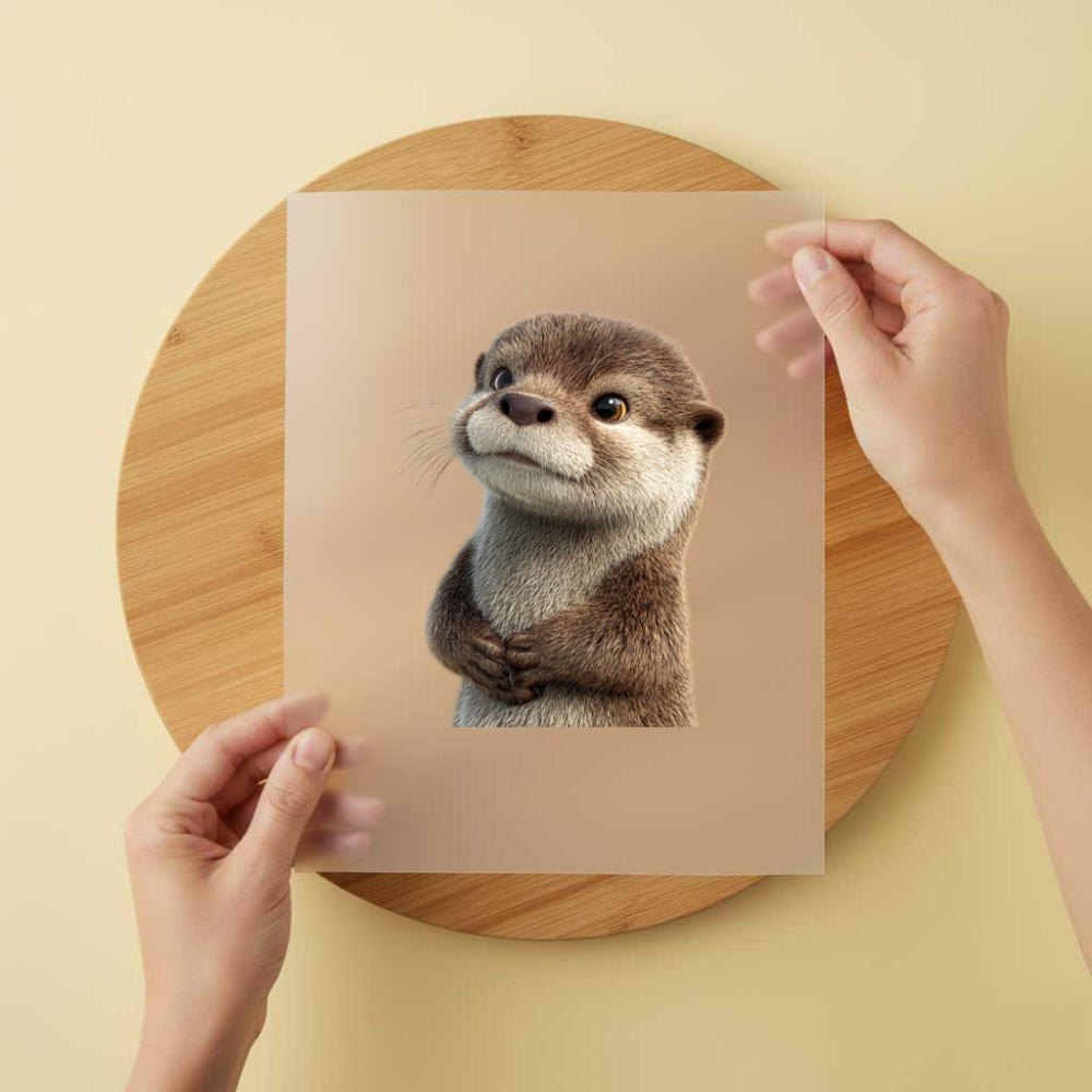 Bügelbild/Sticker Otter Braun Cute