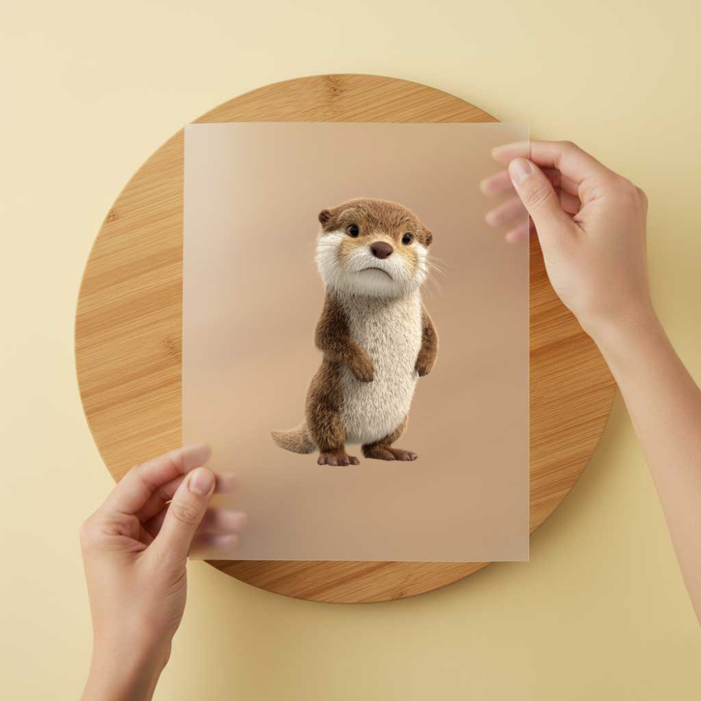 Bügelbild/Sticker Otter Stehend Braun