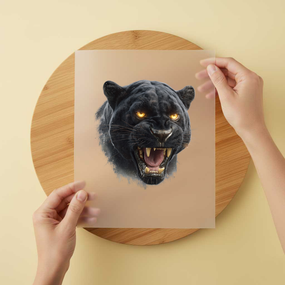 Bügelbild/Sticker Panther Kopf Böse