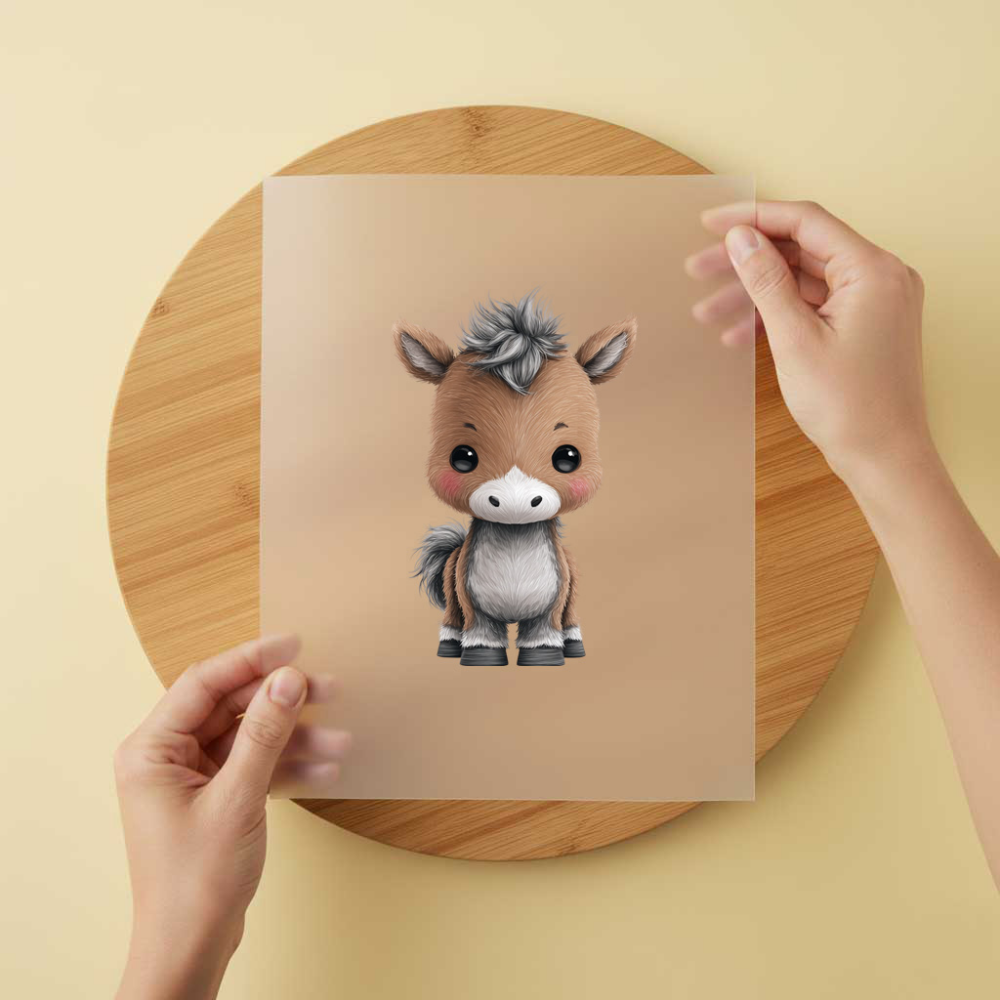 Bügelbild/Sticker Pferd Baby Braun