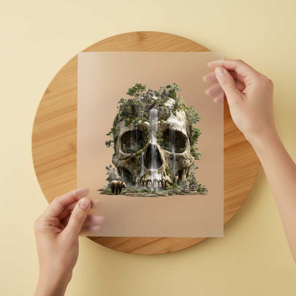 Bügelbild/Sticker Skull Landschaft