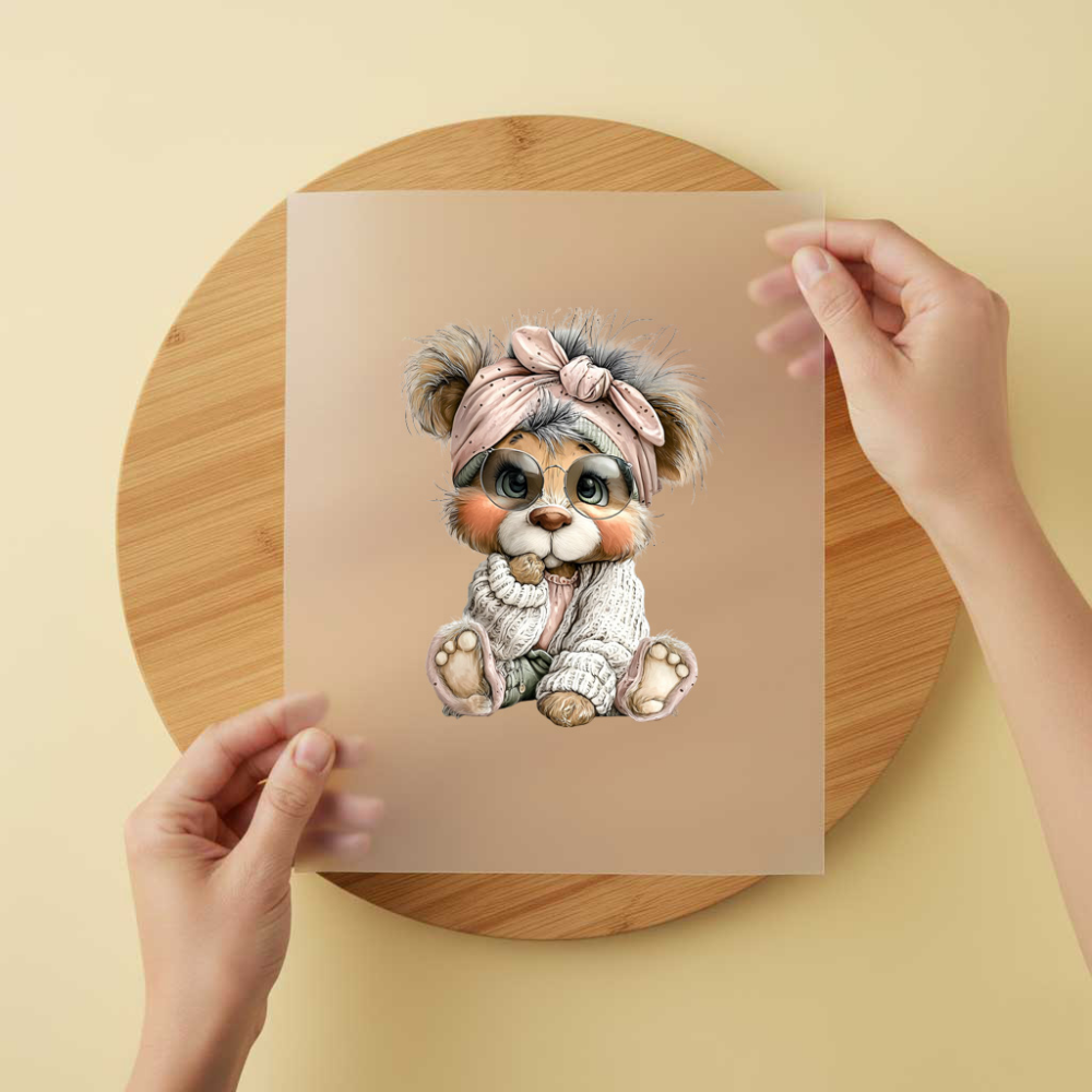 Bügelbild/Sticker Teddy Mädchen Haarband