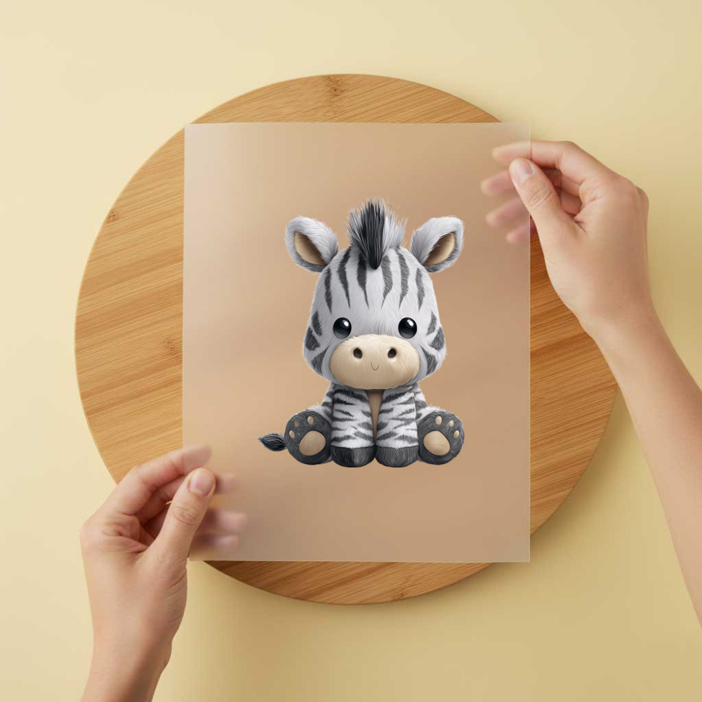 Bügelbild/Sticker Zebra Baby Sitzend