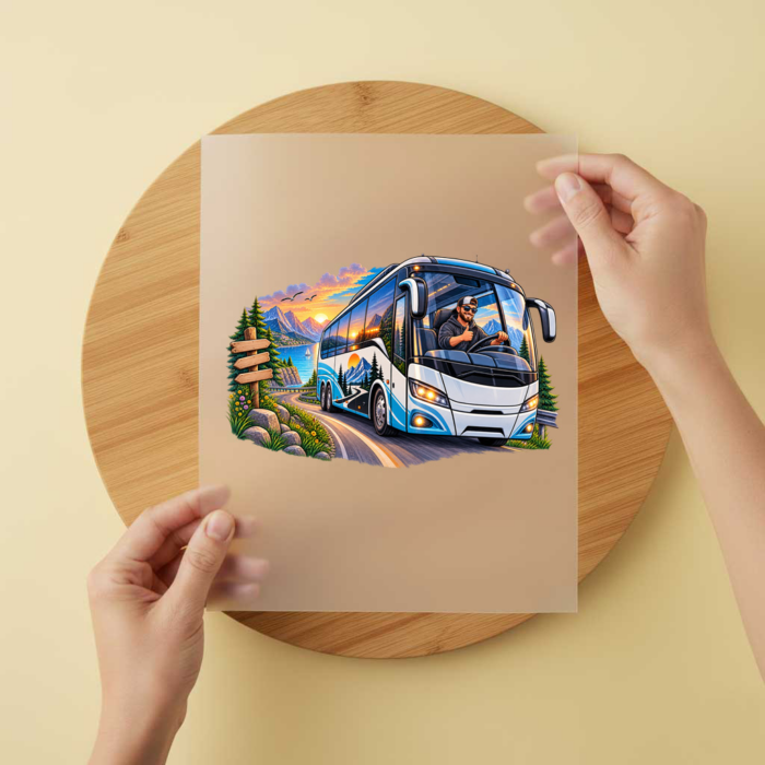 Bügelbild/Sticker Kopfkino - Busfahrer – DTF Bügelbild und UV DTF Sticker