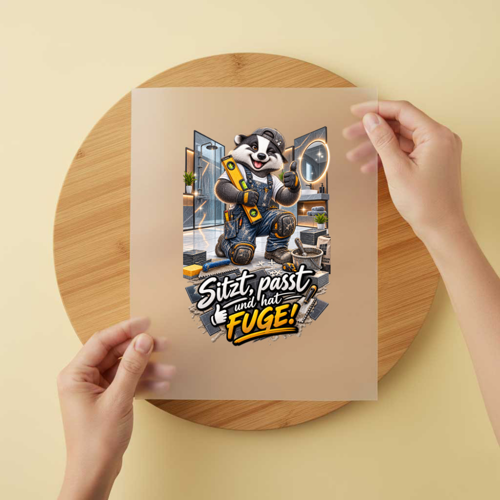 Bügelbild/Sticker Kopfkino - Dachs Fuge – DTF Bügelbild und UV DTF Sticker