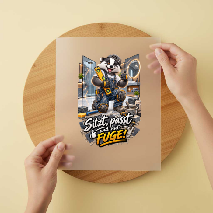 Bügelbild/Sticker Kopfkino - Dachs Fuge – DTF Bügelbild und UV DTF Sticker