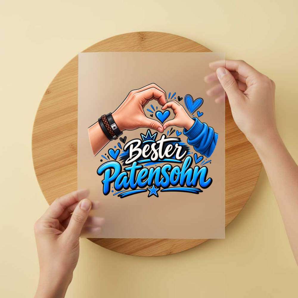 Bügelbild/Sticker Kopfkino - Bester Patensohn – DTF Bügelbild und UV DTF Sticker
