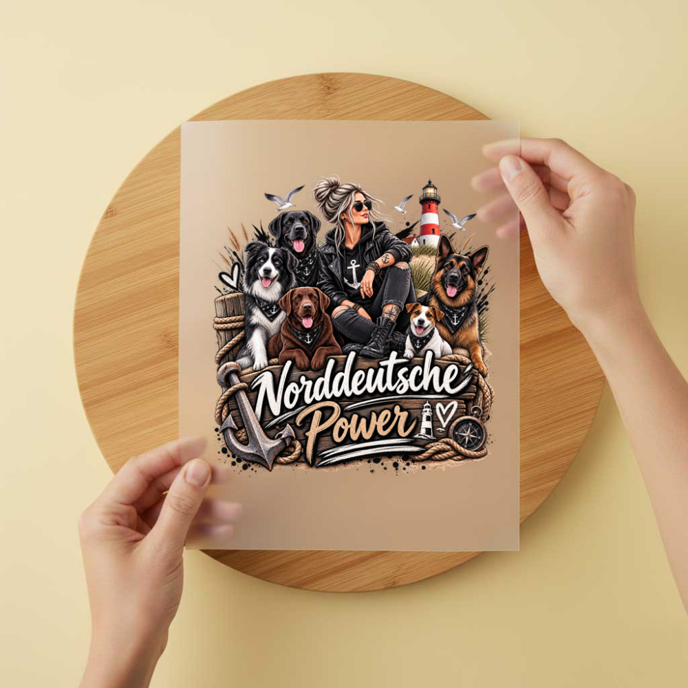 Bügelbild/Sticker Norddeutsche Power – DTF Bügelbild und UV DTF Sticker