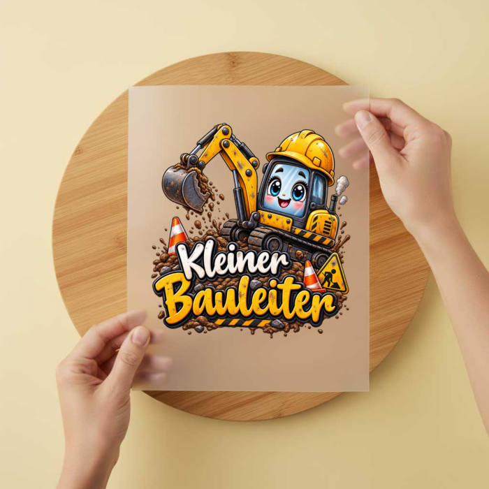 Bügelbild/Sticker Kleiner Bauleiter – DTF Bügelbild und UV DTF Sticker