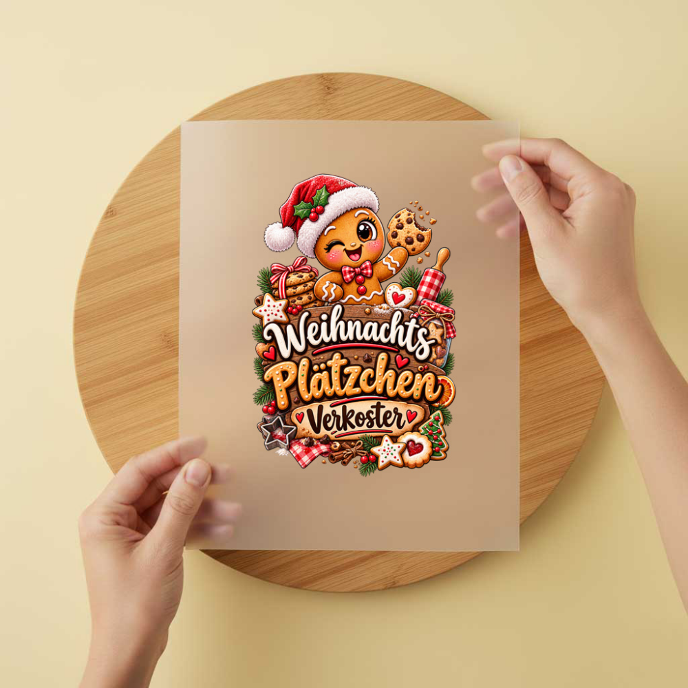 Bügelbild/Sticker Weihnachtsplätzchen Verkoster – DTF Bügelbild und UV DTF Sticker