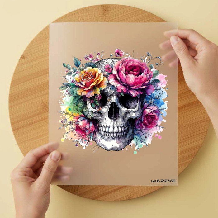 Bügelbild/Sticker Skull - Skizziert – DTF Bügelbild und UV DTF Sticker