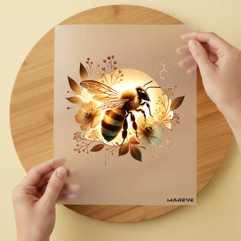 Bügelbild/Sticker Biene Flowermond